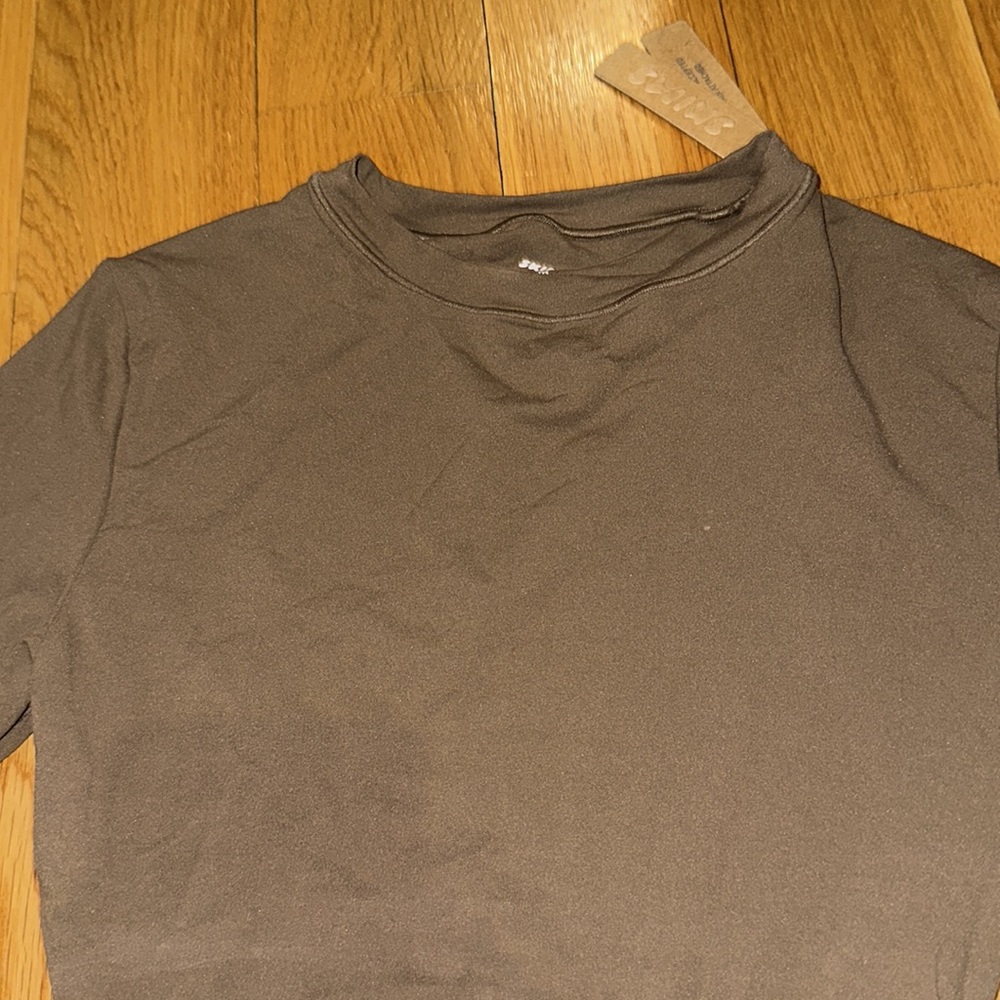 SKIMS FITS EVERYBODY LONG SLEEVE CREW NECK BODYSUIT in Oxide NEW - Picture 8 of 10